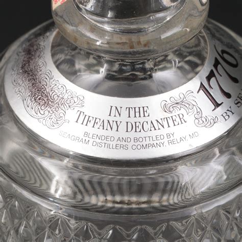 Tiffany And Co Segrams 1776 Pressed Glass Whiskey Decanter Ebth