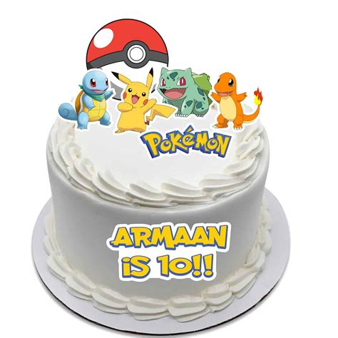 Pokemon Characters Personalised Cake Topper Tic Tac Top