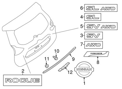 2014-2019 Nissan Rogue Finish Molding Clip 01553-10641 | Nissan Parts Plus