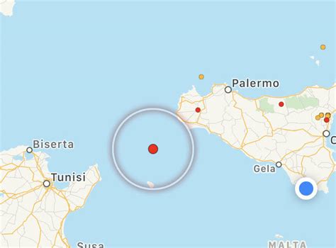 Forte Scossa Di Terremoto Nel Canale Di Sicilia