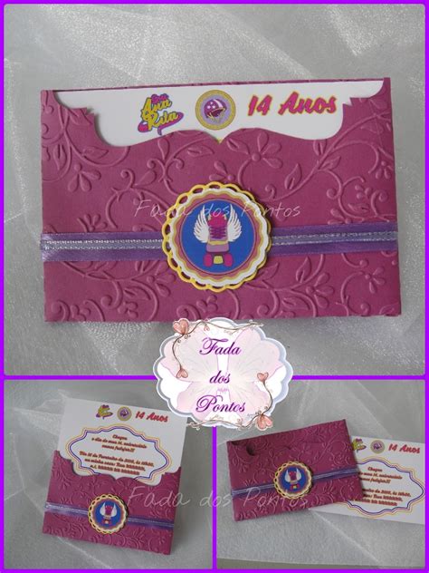 A Magia Do Quilling E Papel Envelope Convite Soy Luna Personsalizado