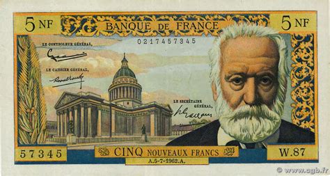 Nouveaux Francs Victor Hugo France F B Banknotes