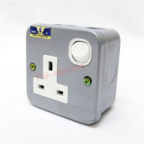 Sirim 13amp Metal Socket Metal Clad Switched Socket Besi Double