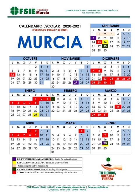 Calendario Escolar Murcia Nba Draft Imagesee