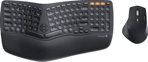 Rechargeable Ergonomic Wireless Keyboard Mouse, ProtoArc EKM01 Ergo ...