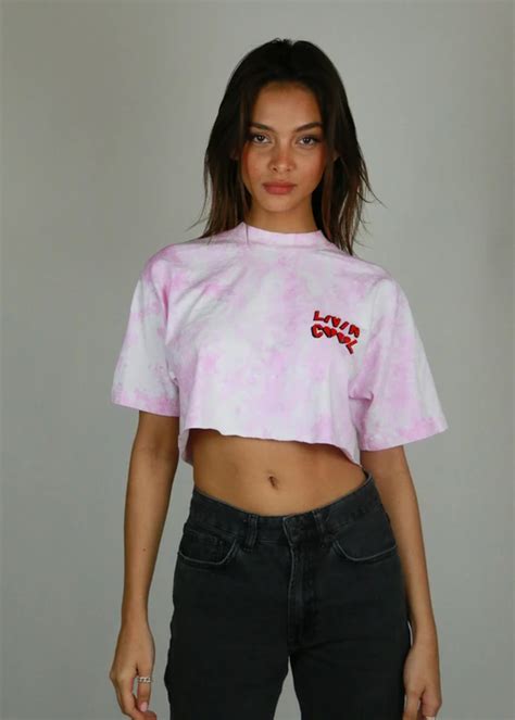 Heartbreaker Crop Top Pink Tie Dye Crop Tops Tops Pink Tie Dye