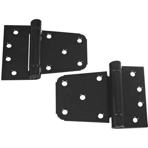 National 3-1/2 In. Black Heavy-Duty Gate Hinge Set (2 Count) | Hills Flat Lumber