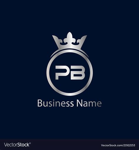 Initial letter pb logo template design Royalty Free Vector