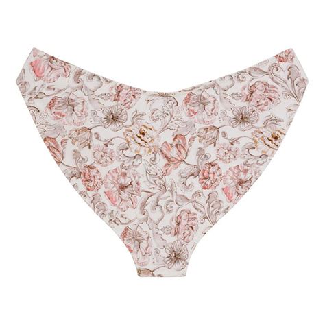 Venecia Floral Added Coverage Lulu Zig Zag Stitch Bikini Bottom