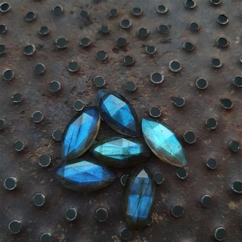 Labradorite Africana Naturale Blu Pietra Preziosa Sciolta Marquise