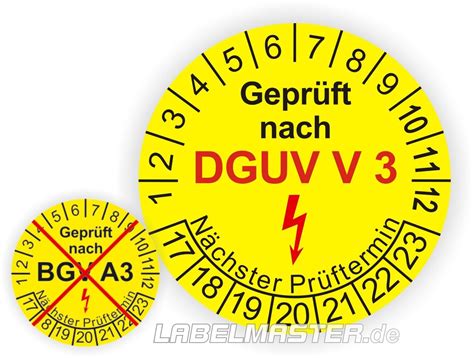 Prüfplaketten Geprüft nach BGV A3 60 Stück Ø 30mm eBay