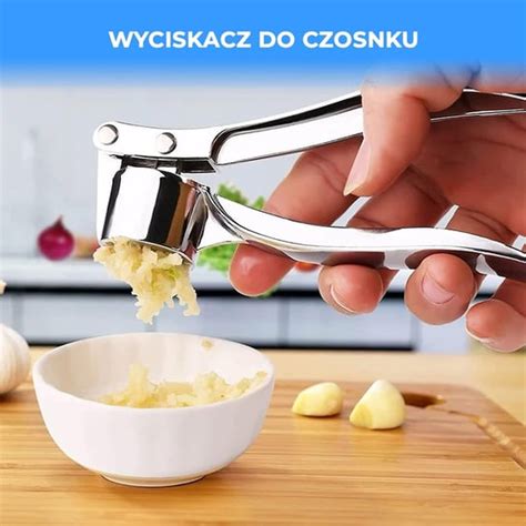 WYCISKACZ PRASKA DO CZOSNKU SIEKACZ PRASA WYCISKARKA ZGNIATACZ STALOWY