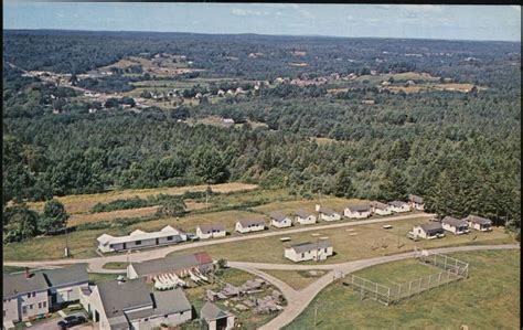 Aerial View of Moody's Hotel Waldoboro, ME Postcard