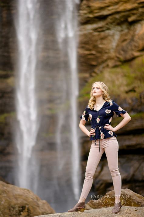 Paris Mountain Photography Ga Waterfall Senior Portrait Session