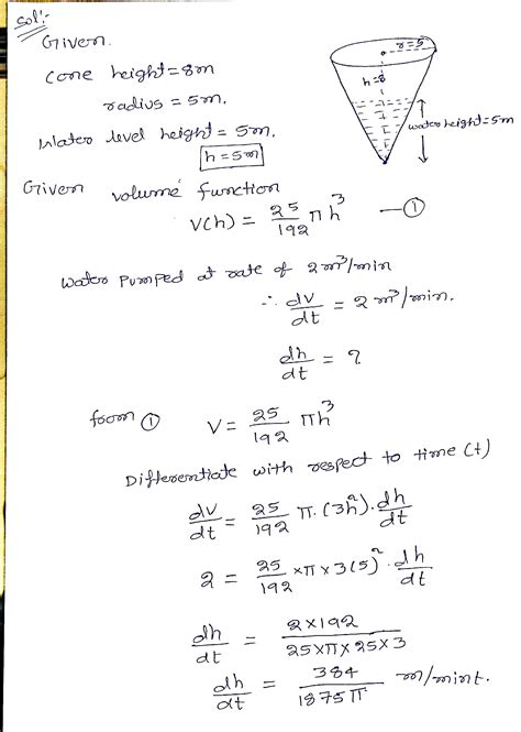 Solved Problem 2 1 Point A Water Tank Has The Shape Of An Inverted