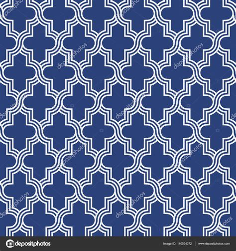 Arabesque Quatrefoil Lattice Pattern Outline Stock Vector Image By