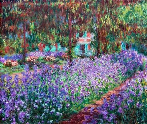 Canteiro De Íris No Jardim De Giverny - Autorizzy - Canteiro de Íris no Jardim de Giverny - Claude Monet O ...