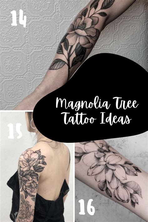 Beautiful Magnolia Flower Tattoo Ideas - Tattoo Glee