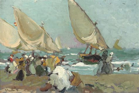 Joaqu N Sorolla Y Bastida Spanish Boats On The Beach Of