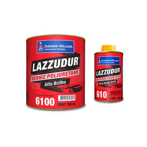 Verniz Automotivo 6100 Lazzuril Alto Brilho 5 1 Catalizador Sherwin