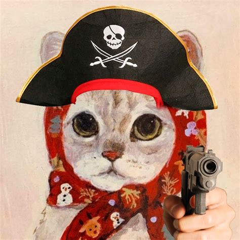 Create meme "pirate cat art, cat pirate, cats of the artist selynn ...