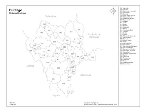 Mapa Del Relieve De Durango Descarga E Imprime