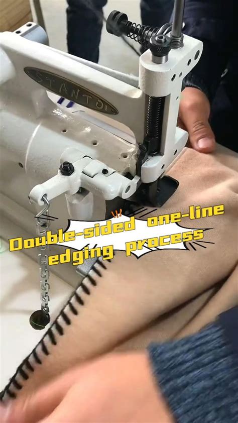 Double Sided One Line Edging Process We Are Custom A Small Quantity Clothing Manufacturer⁠ Moq