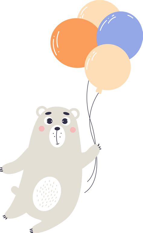 bear with balloons 22198797 PNG