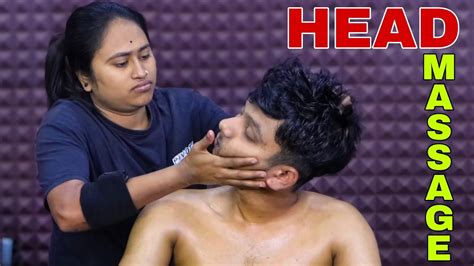 Heavy Oil Body Massage By Beautiful Barber Girl Head Massage And Neck Cracking Chest Massage