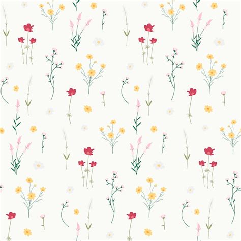 Fondo Estampado Floral Vector Gratis