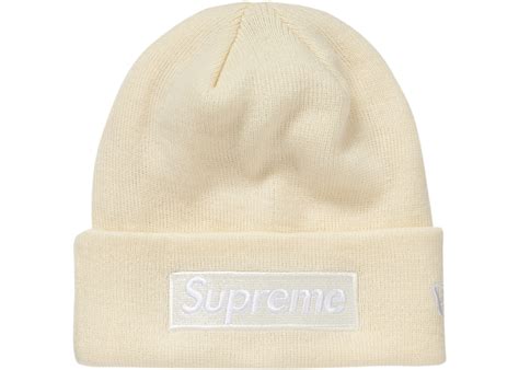 Supreme New Era Box Logo Beanie FW18 Natural StockX News