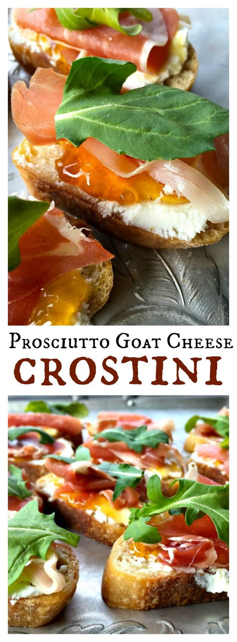 Prosciutto Goat Cheese Crostini