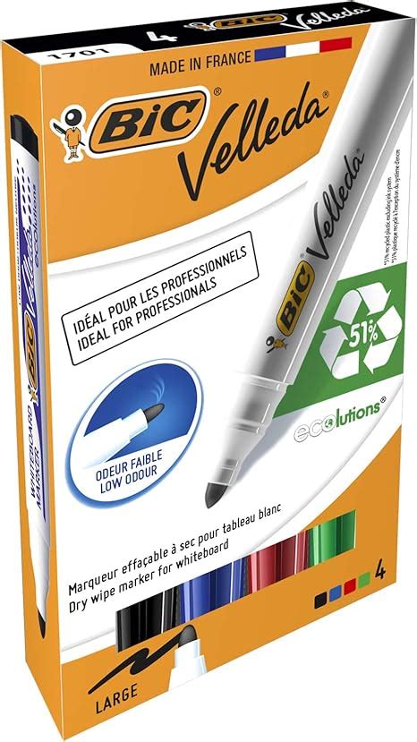 Bic Ts Velleda Dry Wipe Bullet Tip Whiteboard Marker Pen