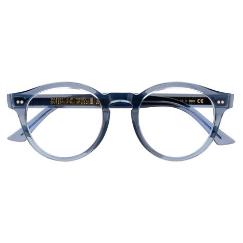 Cutler And Gross 1378 Blue Light Filter Round Optical Glasses Brooklyn Blue Luxury Cutler