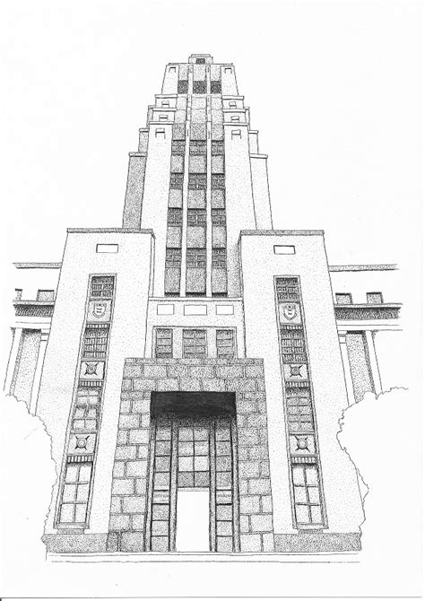 College Building Drawing At Explore Collection Of