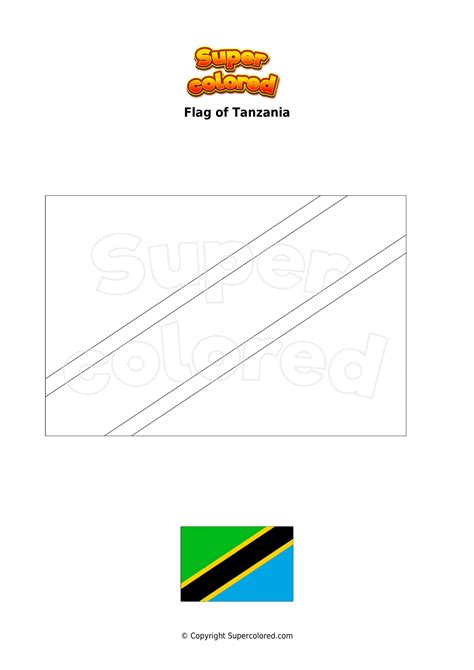 Tanzania Coloring Page Tanzania World Thinking Day Flag Coloring Pages ...