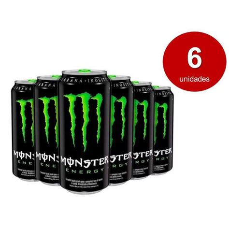 Energético Monster Energy Lata 473ml Pack 6 Unidades No Shoptime