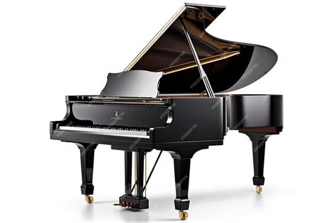 Premium Photo | A black grand piano with a black piano keys