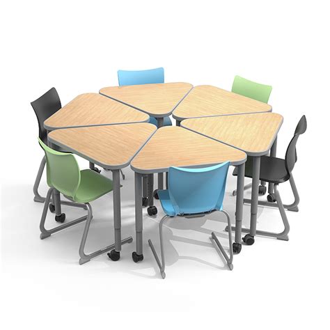 Elemental Crescent Table Collaborative Classroom Furniture Smith System