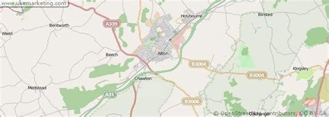 detailed map   town  alton   uk detailed map map city maps