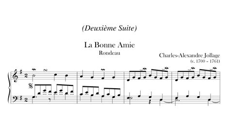 Charles Alexandre Jollage Pièces de Clavecin Premier Livre Suite in