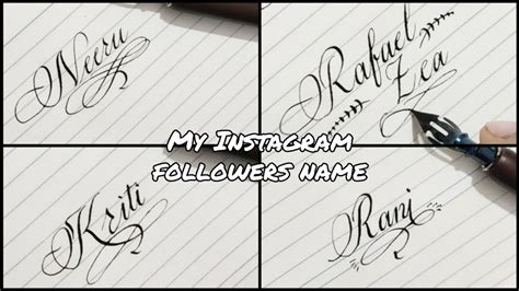 How To Write Names In Fancy Style Writing My Instagram Followers Name