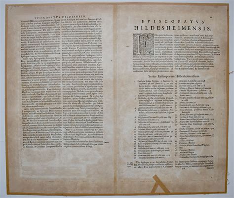 Episcopatus Hildesiensis Descriptio Novissima Authore Ioanne Gigante D