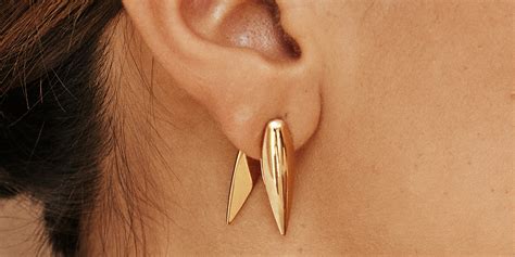 Pluma Earrings Gold Plated Steel Zag Bijoux