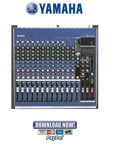 Yamaha MG16 6FX Mixing Console Service Manual Repair Guide Down