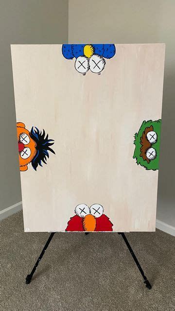 Linaya Berry On Instagram Kaws X Sesame Street 30x40 Acrylic Painting