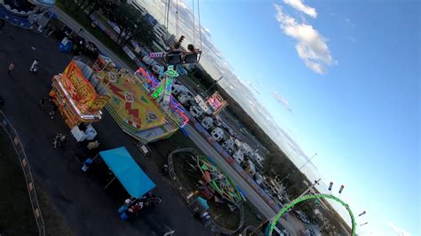 4k Vertigo Giant Swing Ride Florida State Fair Tampa Fl Youtube