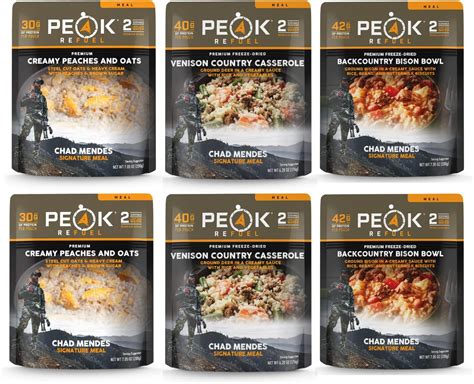 Peak Refuel Mendes Signature Variety 6 Pack Premium Freeze Dried Variety Meals