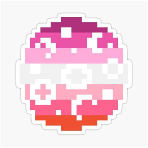 LESBIAN FLAG PLANET Pixel Art Sticker For Sale By Omarshdesigns Redbubble