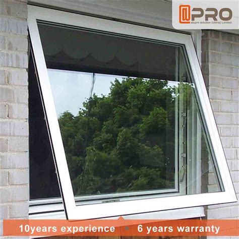 Aluminum Frame Top Hung Casement Window Powder Coating Surface